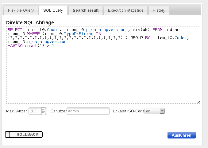 See the raw SQL on the flexible console 